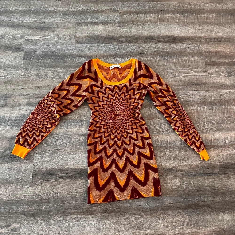 Marni Dress in orange and red